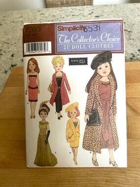 Simplicity 7093 21" Doll Clothes Pattern Collector's Choice Complete Verified